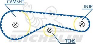 MICHELIN EngineParts SMATB0426 - Ангренажен ремък vvparts.bg