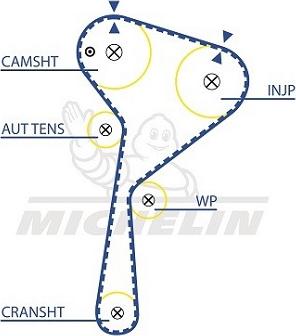 MICHELIN EngineParts SMATB0099 - Ангренажен ремък vvparts.bg