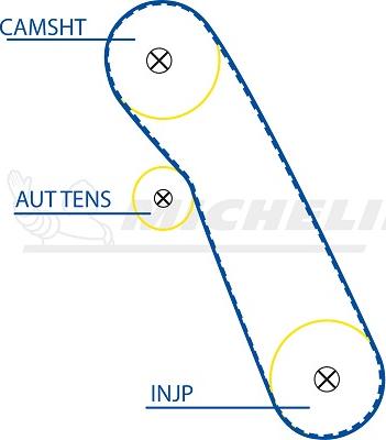 MICHELIN EngineParts SMATB0061 - Ангренажен ремък vvparts.bg