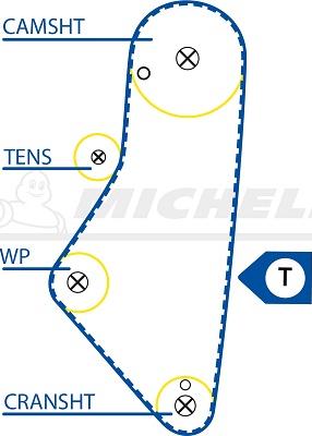 MICHELIN EngineParts SMATB0007 - Ангренажен ремък vvparts.bg