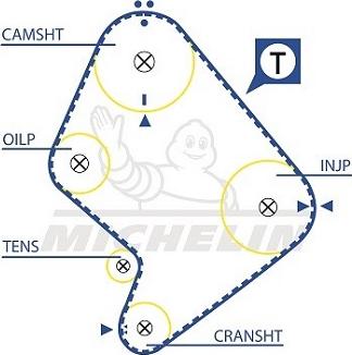 MICHELIN EngineParts SMATB0013 - Ангренажен ремък vvparts.bg