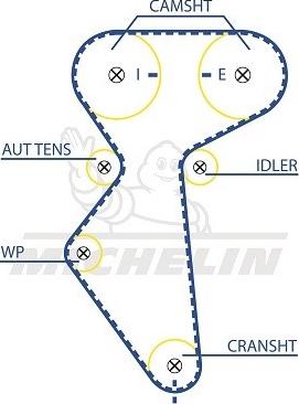 MICHELIN EngineParts SMATB0012 - Ангренажен ремък vvparts.bg