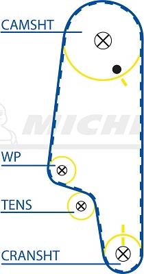 MICHELIN EngineParts SMATB0036 - Ангренажен ремък vvparts.bg