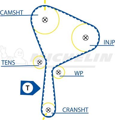 MICHELIN EngineParts SMATB0078 - Ангренажен ремък vvparts.bg