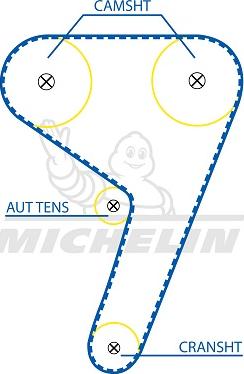 MICHELIN EngineParts SMATB0115 - Ангренажен ремък vvparts.bg