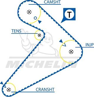 MICHELIN EngineParts SMATB0122 - Ангренажен ремък vvparts.bg