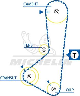 MICHELIN EngineParts SMATB0176 - Ангренажен ремък vvparts.bg