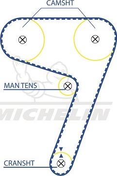 MICHELIN EngineParts SMATB0346 - Ангренажен ремък vvparts.bg