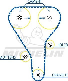 MICHELIN EngineParts SMATB0355 - Ангренажен ремък vvparts.bg