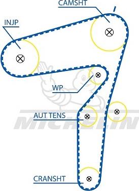 MICHELIN EngineParts SMATB0291 - Ангренажен ремък vvparts.bg