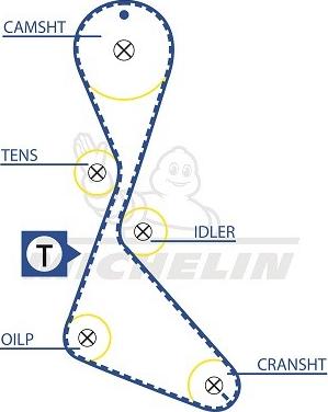 MICHELIN EngineParts SMATB0248 - Ангренажен ремък vvparts.bg