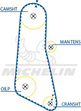 MICHELIN EngineParts SMATB0209 - Ангренажен ремък vvparts.bg