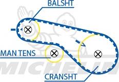 MICHELIN EngineParts SMATB0205 - Ангренажен ремък vvparts.bg