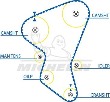 MICHELIN EngineParts SMATB0217 - Ангренажен ремък vvparts.bg