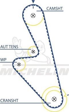 MICHELIN EngineParts SMATB0230 - Ангренажен ремък vvparts.bg