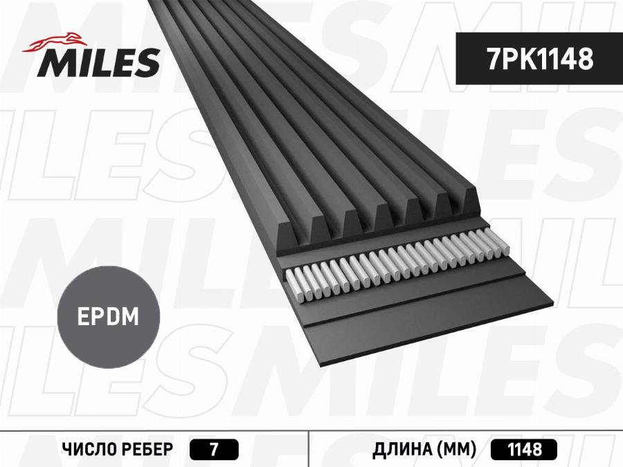 Miles 7PK1148 - Пистов ремък vvparts.bg