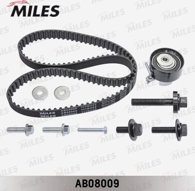 Miles AB08009 - Комплект ангренажен ремък vvparts.bg