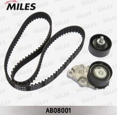 Miles AB08001 - Комплект ангренажен ремък vvparts.bg