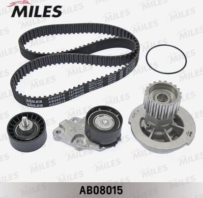 Miles AB08015 - Водна помпа+ к-кт ангренажен ремък vvparts.bg