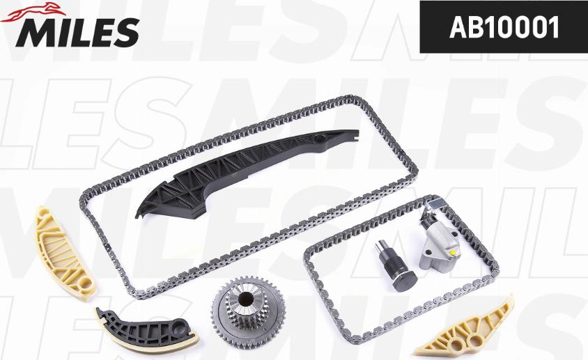 Miles AB10001 - Комплект ангренажна верига vvparts.bg