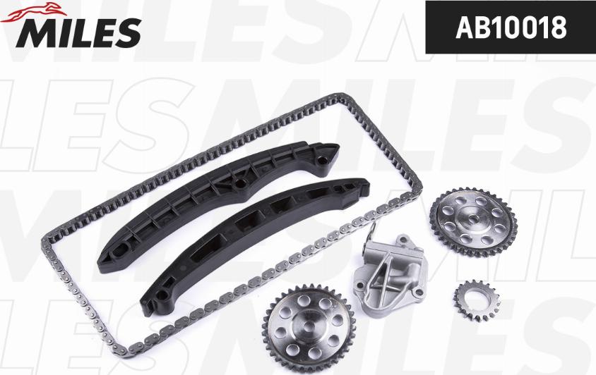 Miles AB10018 - Комплект ангренажна верига vvparts.bg