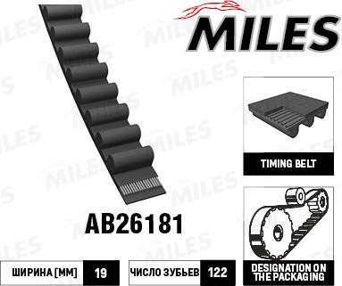 Miles AB26181 - Ангренажен ремък vvparts.bg