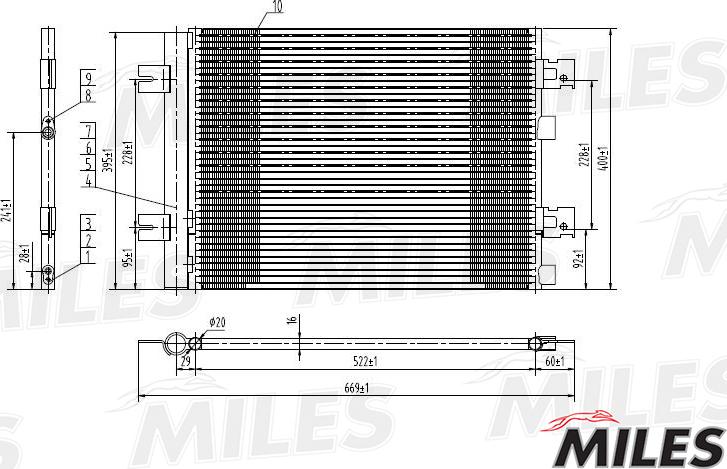 Miles ACCB001 - Кондензатор, климатизация vvparts.bg
