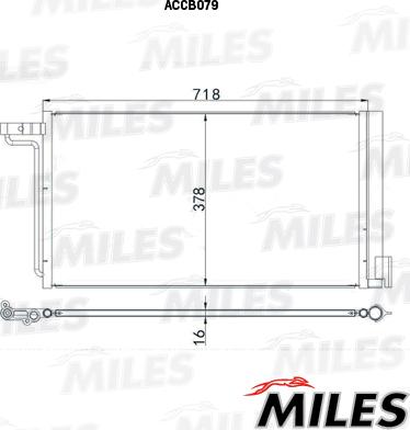 Miles ACCB079 - Кондензатор, климатизация vvparts.bg