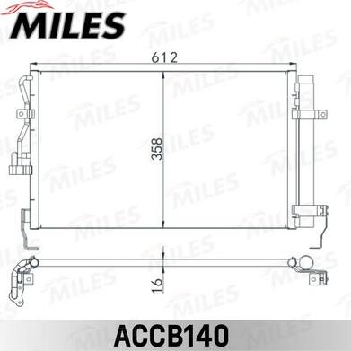 Miles ACCB140 - Кондензатор, климатизация vvparts.bg