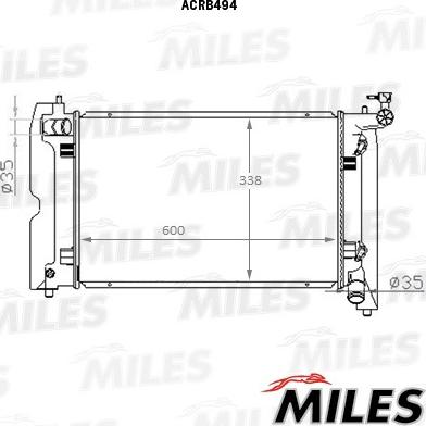 Miles ACRB494 - Радиатор, охлаждане на двигателя vvparts.bg