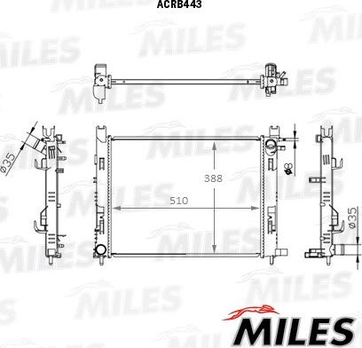 Miles ACRB443 - Радиатор, охлаждане на двигателя vvparts.bg