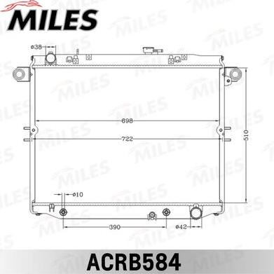 Miles ACRB584 - Радиатор, охлаждане на двигателя vvparts.bg