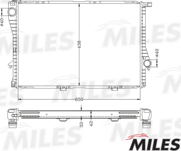 Miles ACRB057 - Радиатор, охлаждане на двигателя vvparts.bg