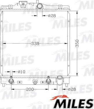 Miles ACRB065 - Радиатор, охлаждане на двигателя vvparts.bg