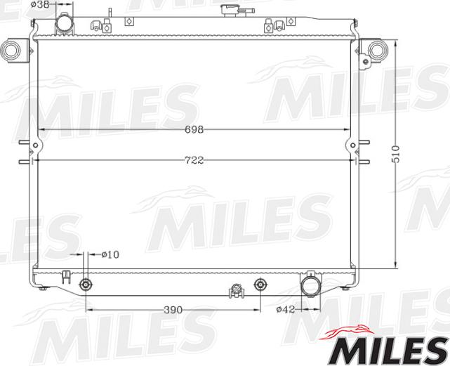 Miles ACRB061 - Радиатор, охлаждане на двигателя vvparts.bg