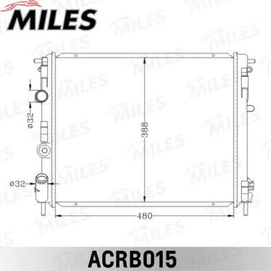 Miles ACRB015 - Радиатор, охлаждане на двигателя vvparts.bg