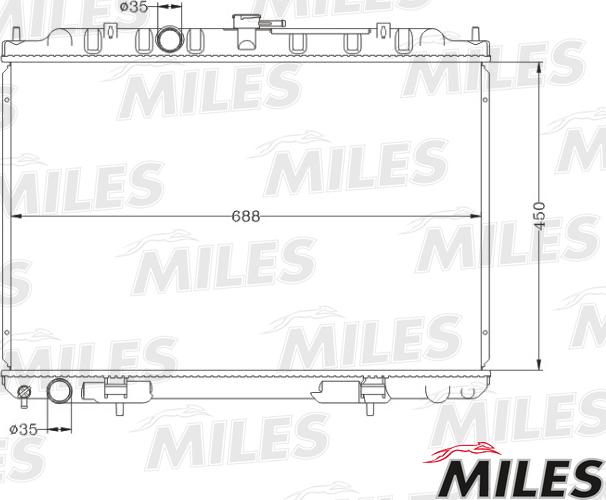 Miles ACRB195 - Радиатор, охлаждане на двигателя vvparts.bg