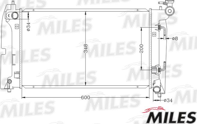 Miles ACRB105 - Радиатор, охлаждане на двигателя vvparts.bg