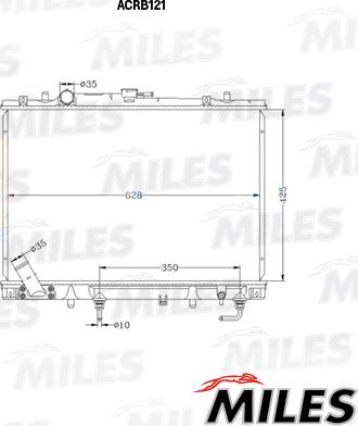 Miles ACRB121 - Радиатор, охлаждане на двигателя vvparts.bg