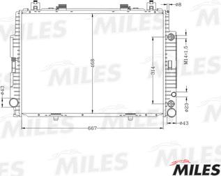 Miles ACRB345 - Радиатор, охлаждане на двигателя vvparts.bg