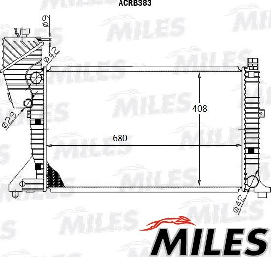 Miles ACRB383 - Радиатор, охлаждане на двигателя vvparts.bg