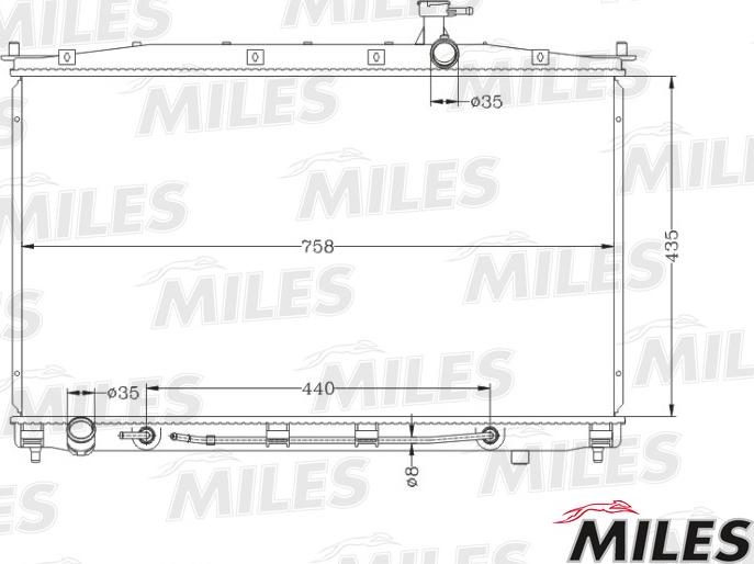 Miles ACRB205 - Радиатор, охлаждане на двигателя vvparts.bg