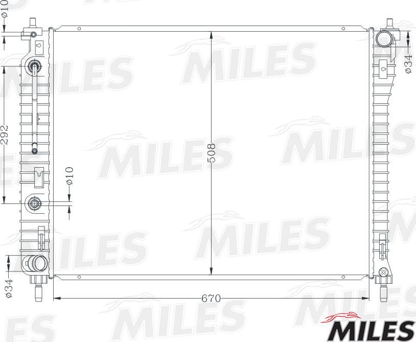 Miles ACRB203 - Радиатор, охлаждане на двигателя vvparts.bg