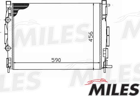 Miles ACRM058 - Радиатор, охлаждане на двигателя vvparts.bg