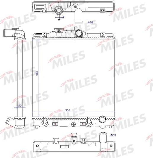 Miles ACRM065 - Радиатор, охлаждане на двигателя vvparts.bg
