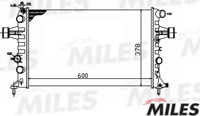 Miles ACRM034 - Радиатор, охлаждане на двигателя vvparts.bg