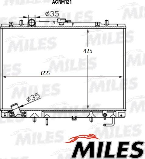 Miles ACRM121 - Радиатор, охлаждане на двигателя vvparts.bg