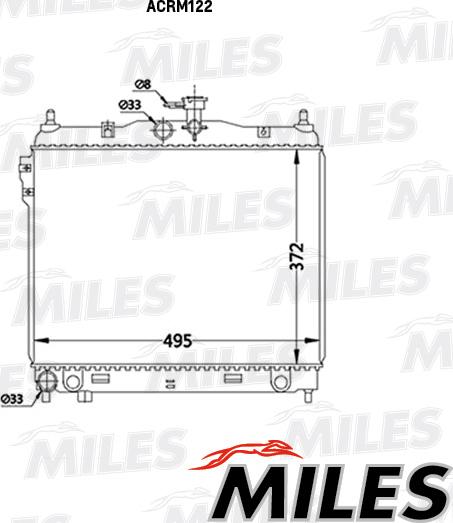 Miles ACRM122 - Радиатор, охлаждане на двигателя vvparts.bg