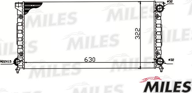 Miles ACRM127 - Радиатор, охлаждане на двигателя vvparts.bg