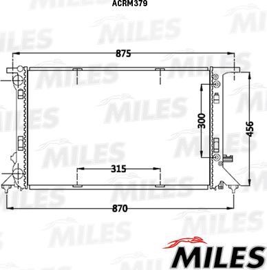 Miles ACRM379 - Радиатор, охлаждане на двигателя vvparts.bg